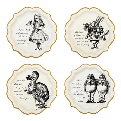 Alice in Wonderland Paper Plates - 12 Pack