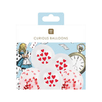 Truly Alice Red Heart Party Balloons - 12 Pack