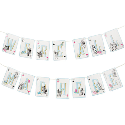 Alice in Wonderland 'We're All Mad Here' Paper Bunting - 10ft