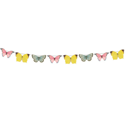 5m Pastel Butterfly Garland Decoration (Pack of 1) - Talking Tables