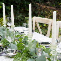 Boho Green Glass Candle Holder