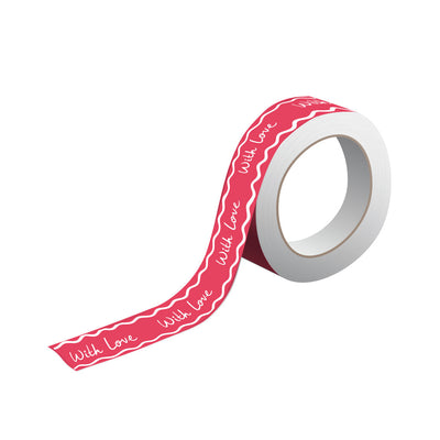 "With Love" Red Gift Tape - 20m | Eco Tape |