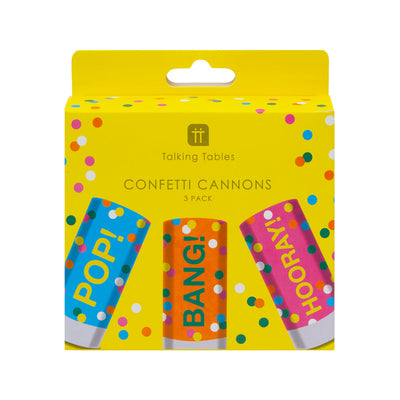 Confetti Cannons - 3 Pack | Party Supplies |