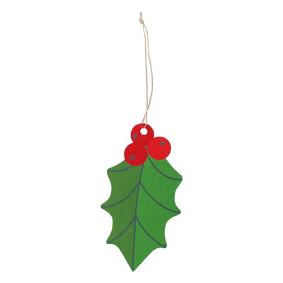 Holly Green Christmas Gift Tags - 8 Pack