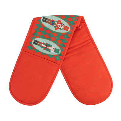 Nutcracker Red Double Christmas Oven Gloves | Kitchenware |