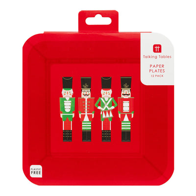 Nutcracker Christmas Plates | 12 Pack | Tableware |