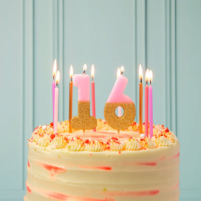 We Heart Birthdays Glitter Candle - 1