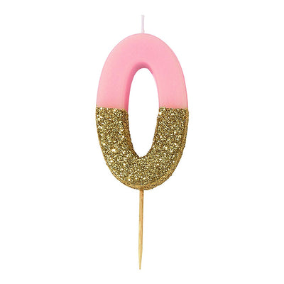 We Heart Birthdays Glitter Candle - 0