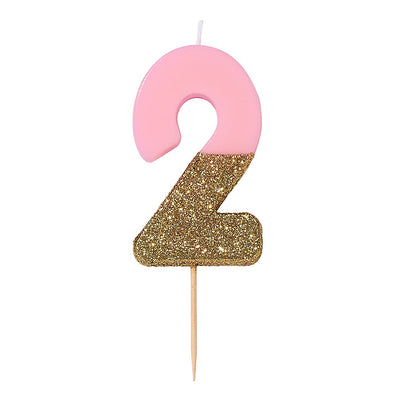 We Heart Birthdays Glitter Candle - 2