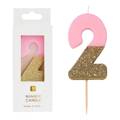We Heart Birthdays Glitter Candle - 2