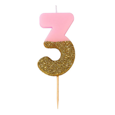 We Heart Birthdays Glitter Candle - 3