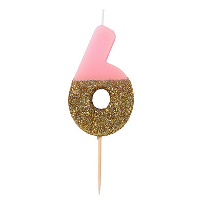 We Heart Birthdays Glitter Candle - 6