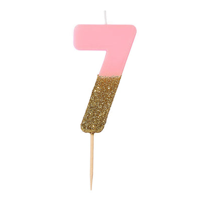 We Heart Birthdays Glitter Candle - 7