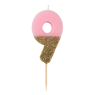 We Heart Birthdays Glitter Candle - 9