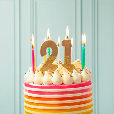Gold Glitter Number Candle  - 1 | Birthday Candles |