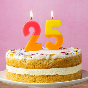 Orange and Pink Number Candle - 2