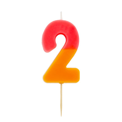 Orange and Pink Number Candle - 2