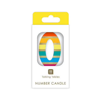 Rainbow Number Candle - 0