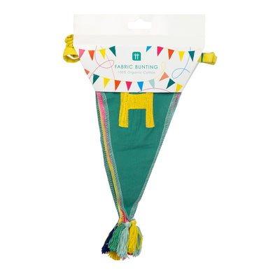 Rainbow Birthday Fabric Bunting - 10ft | Birthday Party Supplies |