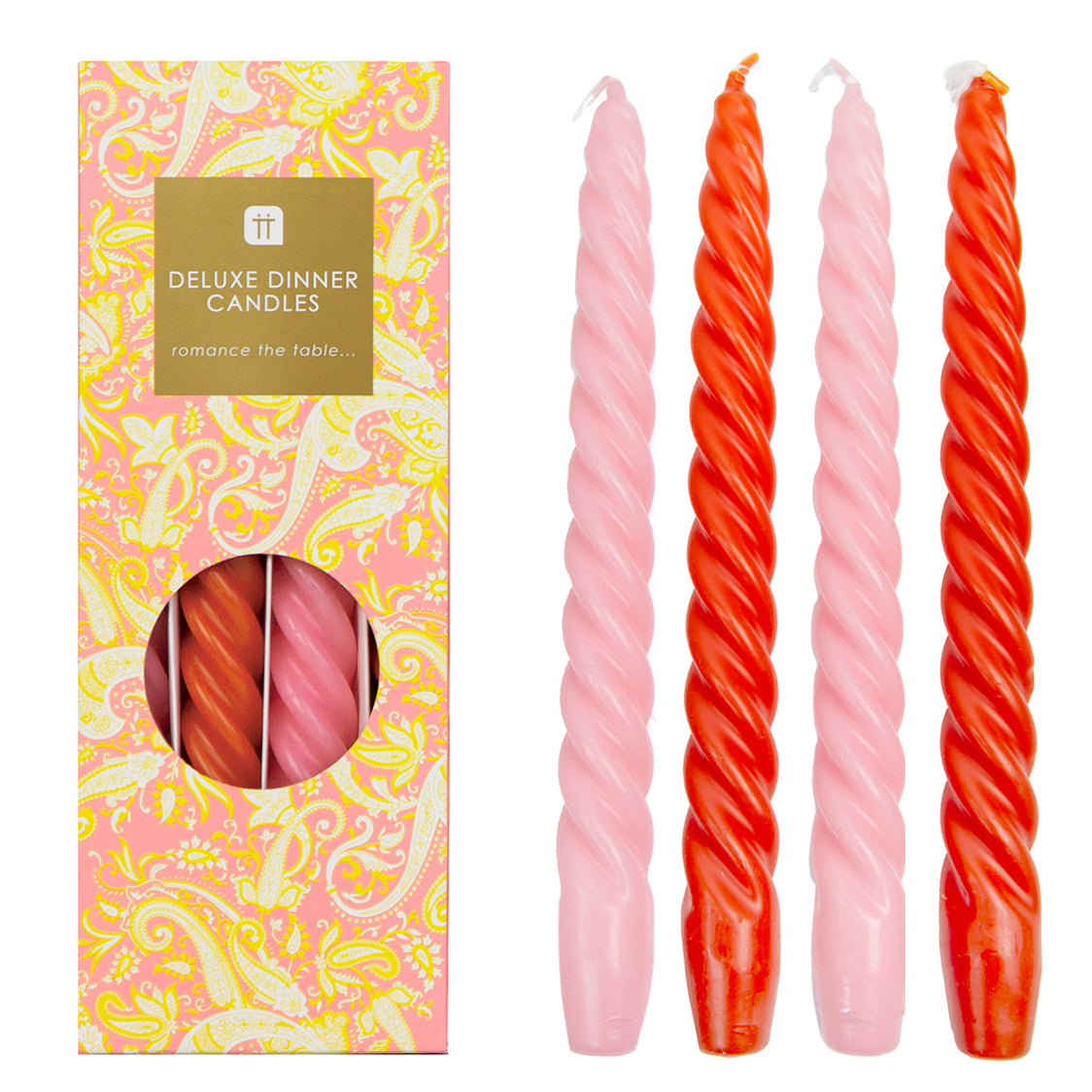 Boho Warm Colored Spiral Candles - 4 Pack