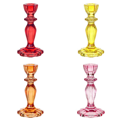 Glass Candle Holder Set Warm Colors | Summer Gifts |
