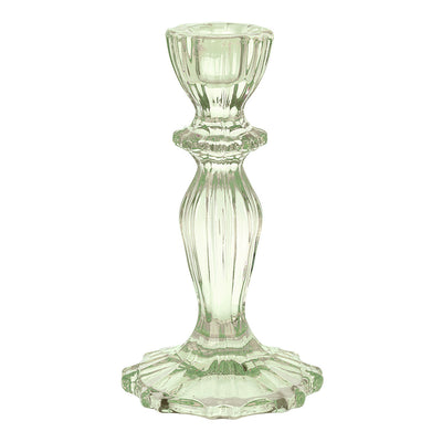 Green Glass Candle Holder | Home Decor |