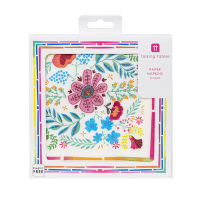 Floral Paper Napkins - 20 Pack | Party Napkins |