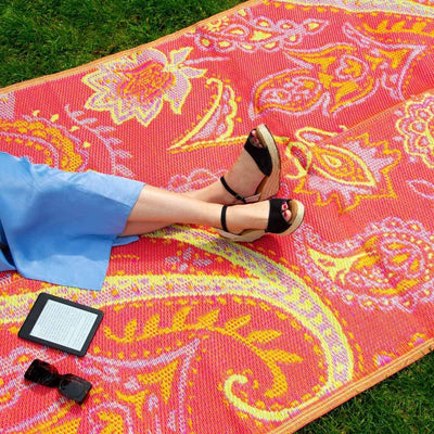Boho Paisley Indoor Outdoor Rug