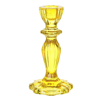 Yellow Glass Candle Holder | Summer Gifts |