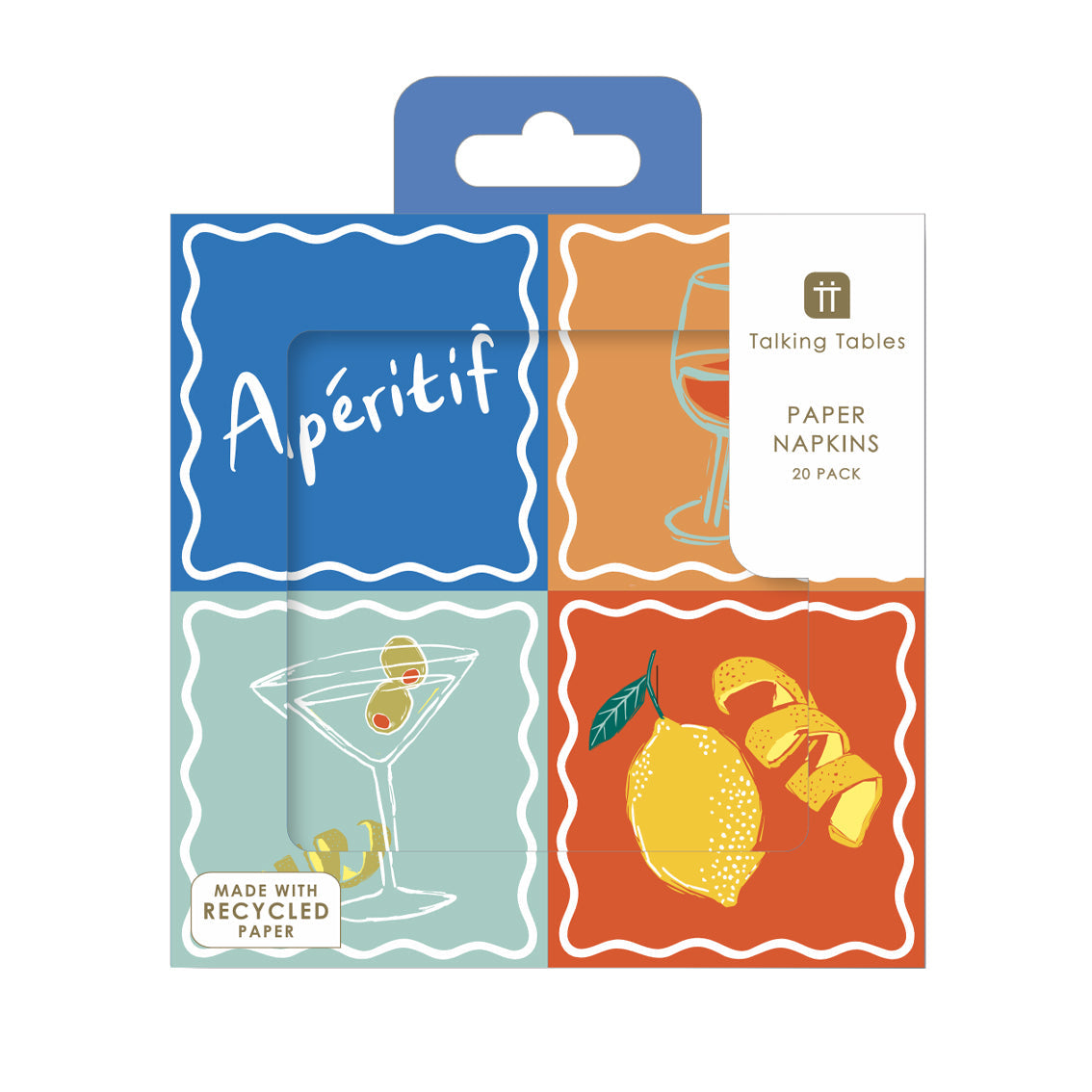 Bon Appetit Aperitif Recycled Paper Cocktail Napkins - 20 Pack