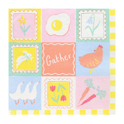 Spring Icons Paper Napkins - 20 Pack