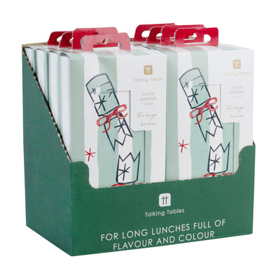 Christmas Cracker Long Lunch Paper Napkins - 16 Pack | Decor |