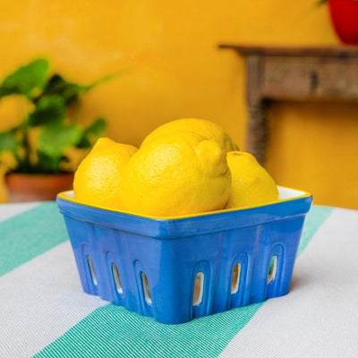 Lemon Ceramic Punnet - 15cm