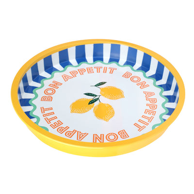 Bon Appetit Lemon Tin Tray - 31cm