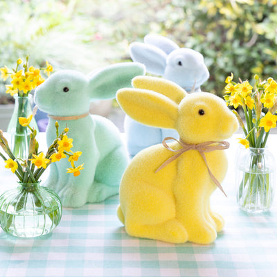 Spring Bunny Large Blue Grass Bunny Table Decoration - 9''