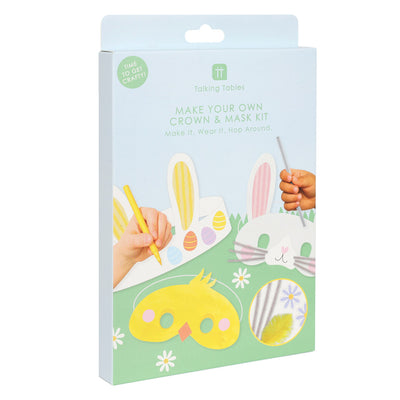 Easter Bunny Masks & Headband Kit - 12 Pack