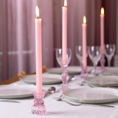 Pink Dinner Candles - Display | Wedding Decor |