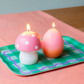 Large Pink Mushroom Candle