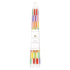 Multi Colored Check Taper Dinner Candles - 2 Pack