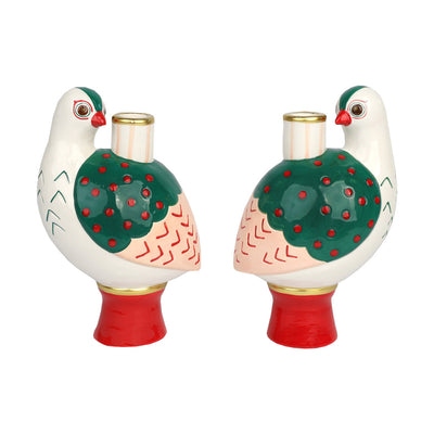 Bird Ceramic Candle Holder - 20cm | Unique Home Decor |