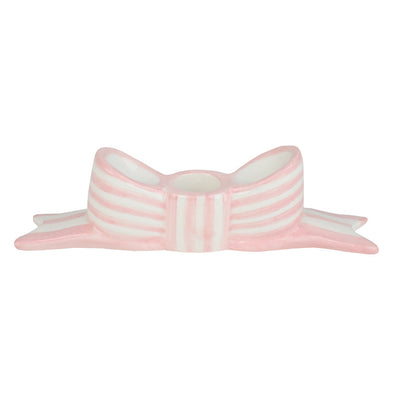 Pink Bow Ceramic Candle Holder