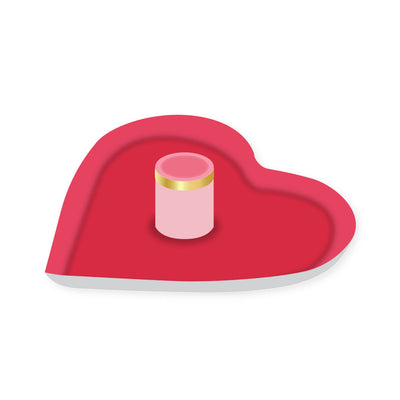 Enamel Heart Shaped Candle Holder