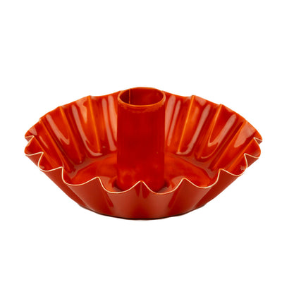 Orange Scalloped Metal Candle Holder | Summer Gifts  |
