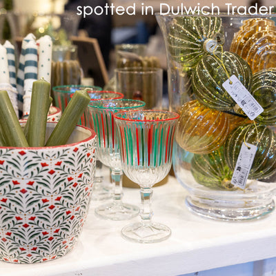 Red & Green Wine Glasses | Christmas Gifts |