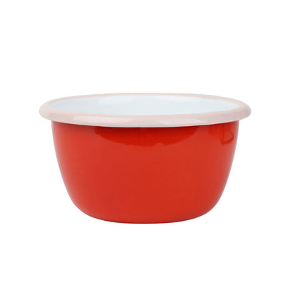 Cherry Red Enamel Bowl - 10cm