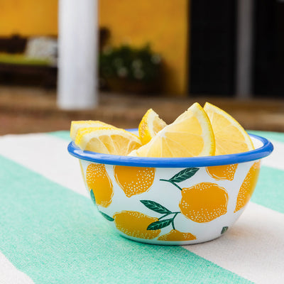 Lemon Enamel Bowl - 12cm