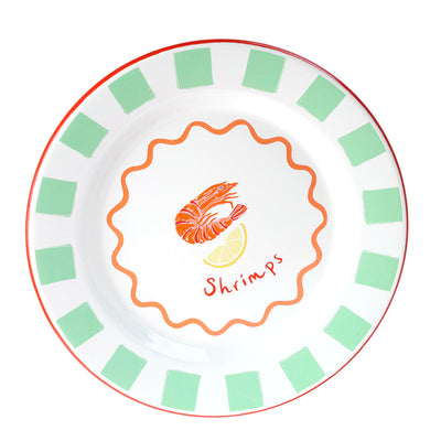 Shrimp Enamel Plate - 25cm | Kitchenware |
