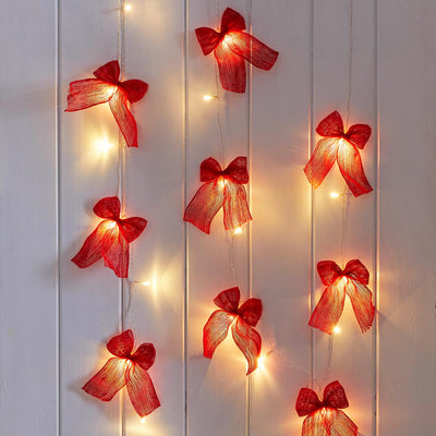 Folklore Fabric Bow LED String Lights - 2.6m