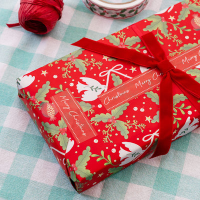Merry Christmas Paper Tape - 20m | Christmas Gifting |