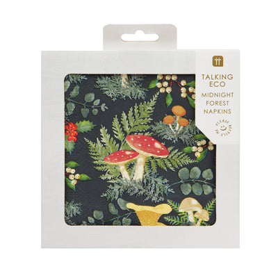 Mushroom Paper Napkins - 20 Pack | Christmas Decor |